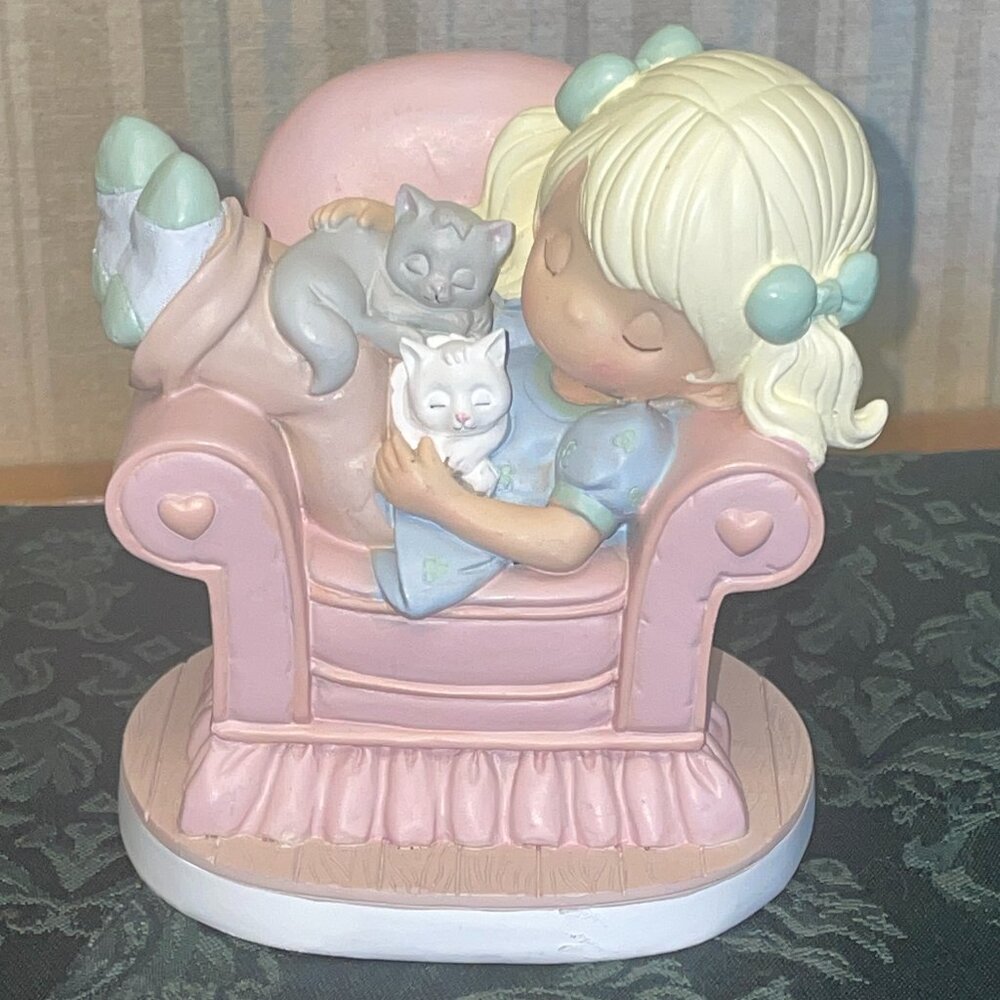 Precious Moments "My Cats Keep My Heart Warm" Figurine